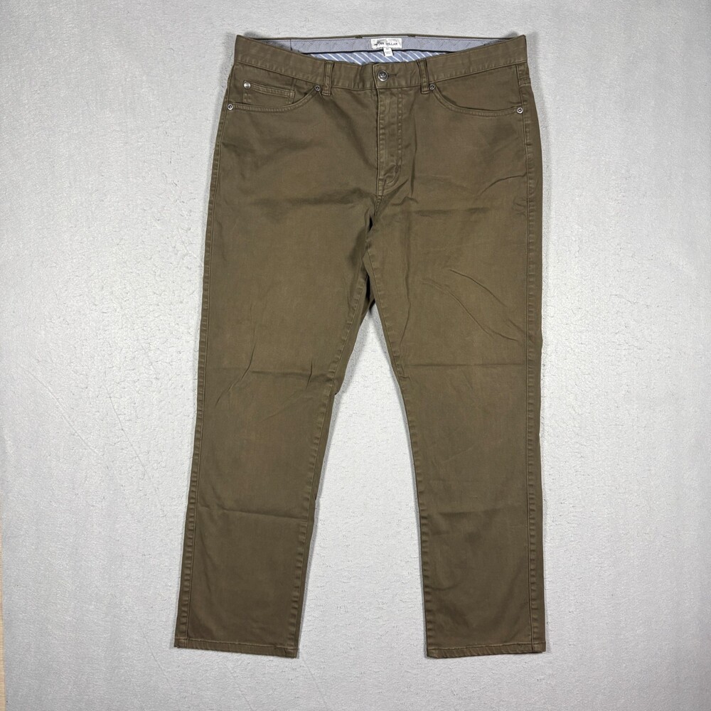 Peter Millar Pants Mens 36x30 Brown Chino Golf Cotton Stretch Casual Preppy